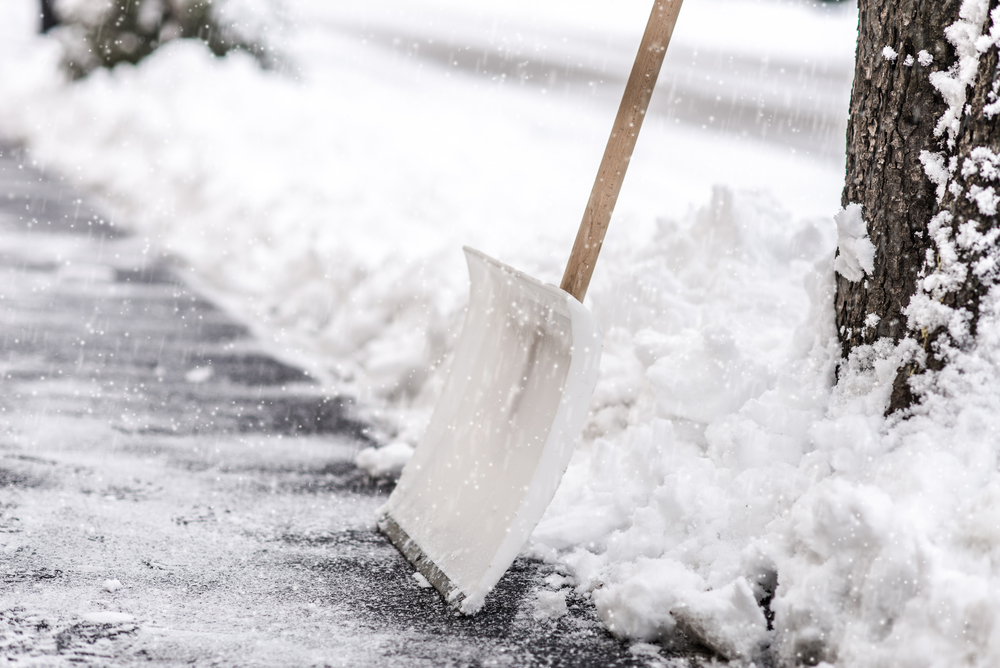 Shovel out in the snow