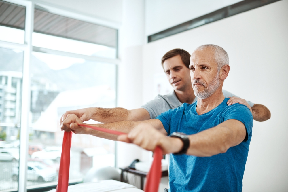 using an excercise band to improve joint health